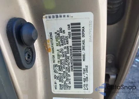 2010 Toyota Corolla Le из США, поврежденный, VIN 1NXBU4EE0AZ220818